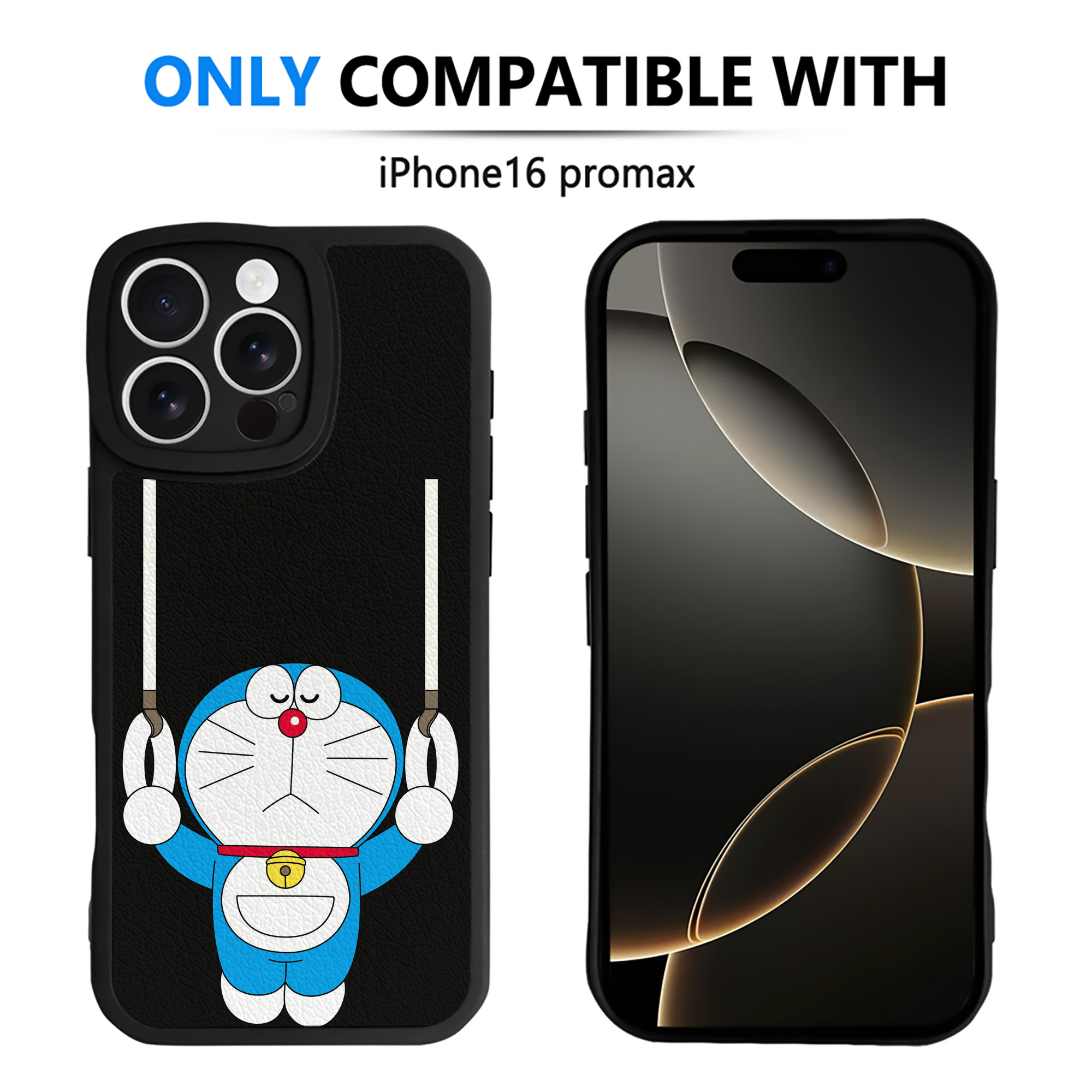 （画像用） ドラえもん Doraemon 【iPhone 16シリーズ対応】シリコンスマホケース（レザー調） 材質：シリコン